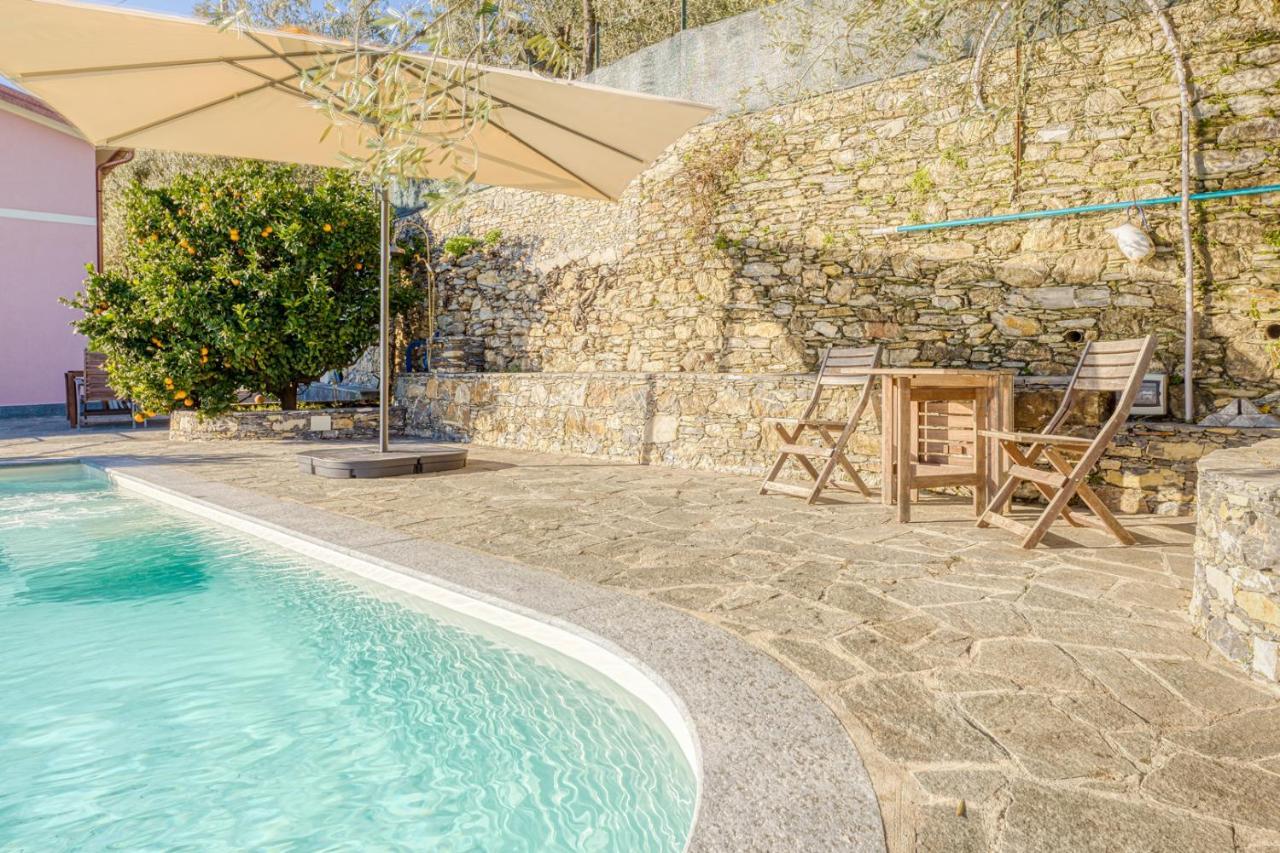 Apartamento Casaviva - Ampio Trilocale Vista Mare Con Piscina - Pieve Alta Pieve Ligure Exterior foto