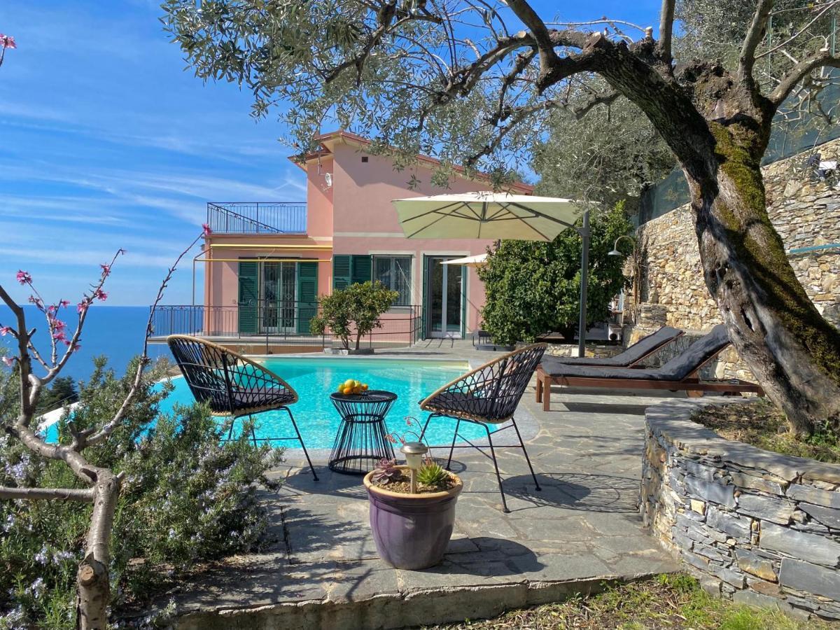 Apartamento Casaviva - Ampio Trilocale Vista Mare Con Piscina - Pieve Alta Pieve Ligure Exterior foto