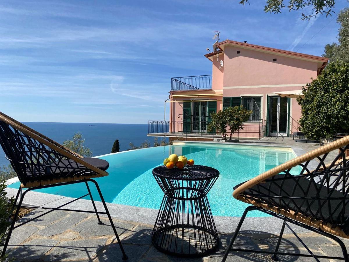 Apartamento Casaviva - Ampio Trilocale Vista Mare Con Piscina - Pieve Alta Pieve Ligure Exterior foto