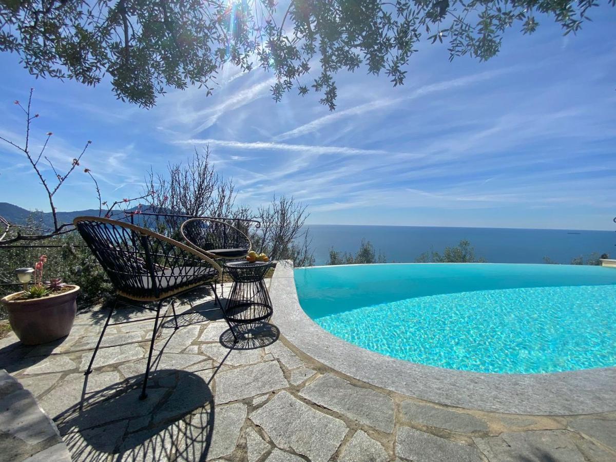 Apartamento Casaviva - Ampio Trilocale Vista Mare Con Piscina - Pieve Alta Pieve Ligure Exterior foto