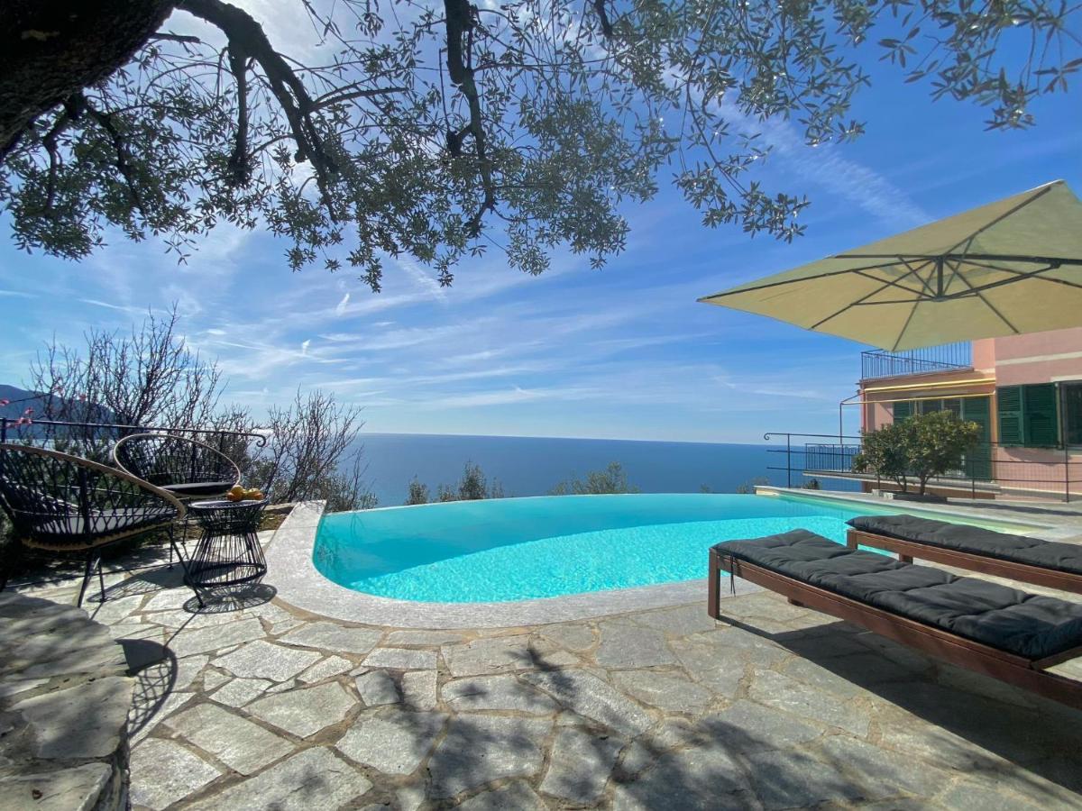 Apartamento Casaviva - Ampio Trilocale Vista Mare Con Piscina - Pieve Alta Pieve Ligure Exterior foto